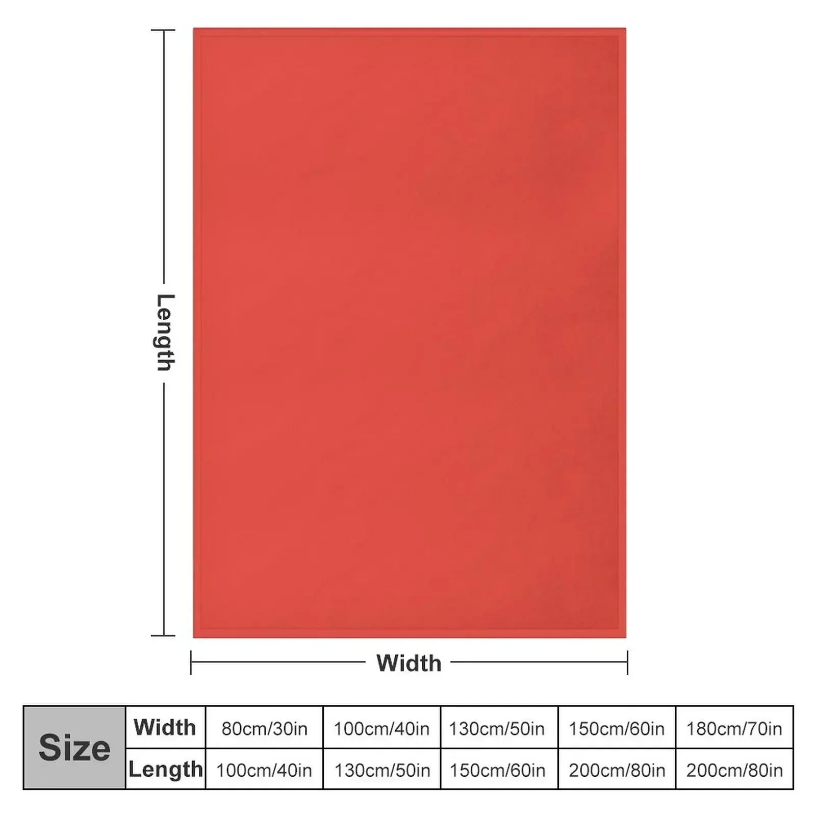 Color Vermilion (#E34234) Red Throw Blanket Flannels Thin Plush manga Blankets