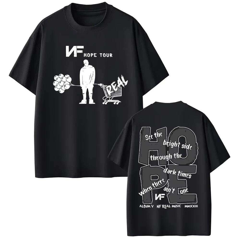 Rapper NF HOPE Real Tour T-shirt Men Women Fashion Hip Hop Pop music Short Sleeve T op Men's Casual pure Cotton Vintage T-shirts