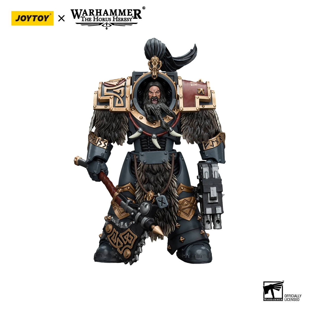 JOYTOY Warhammer 40k 1/18 Action Figures Anime 13.6cm Space Wolves Varagyr Wolf Guard Squad