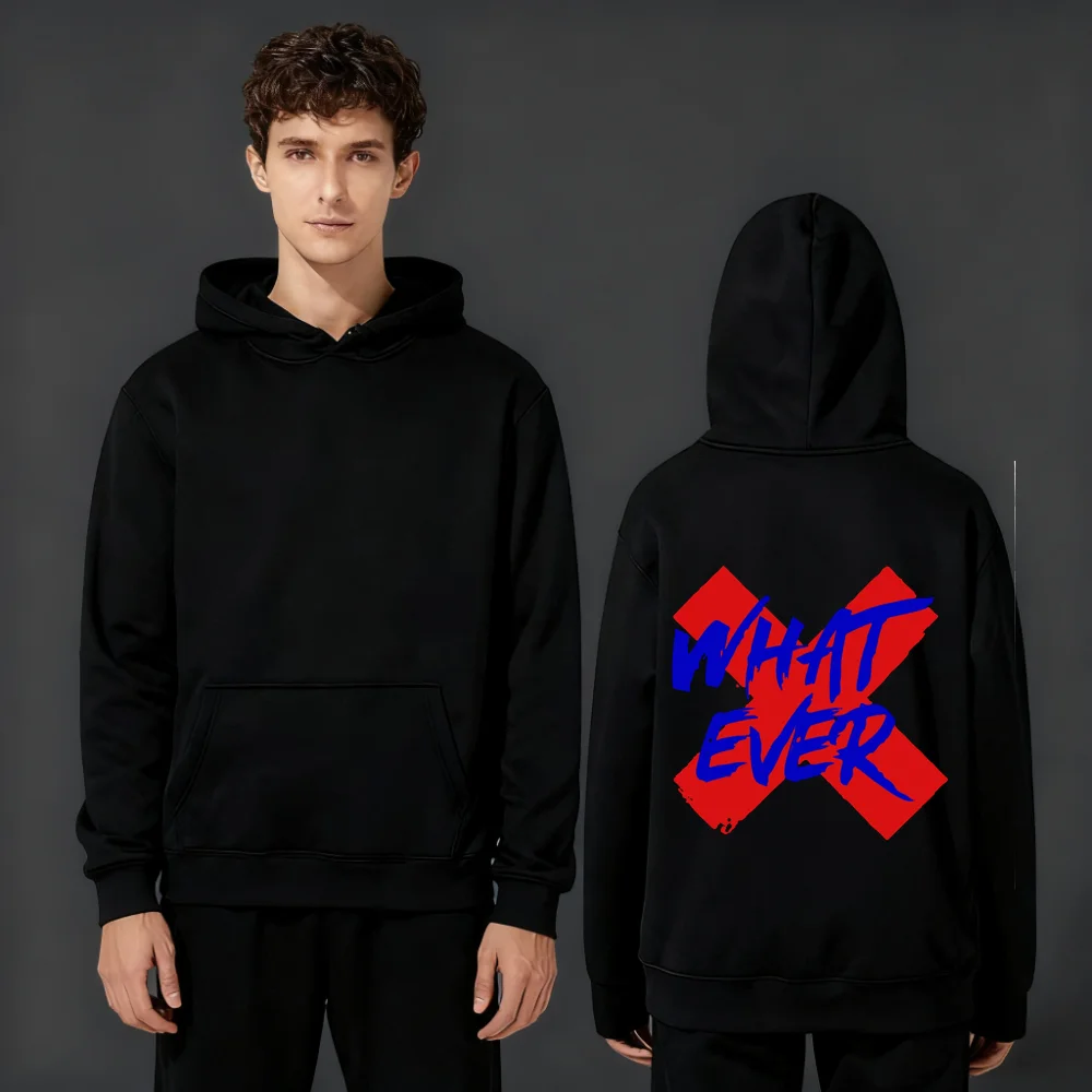 

The 2025 new trendy fashionable casual and loose 330G hooded sweatshirt features punk style hip hop graffiti letter prints
