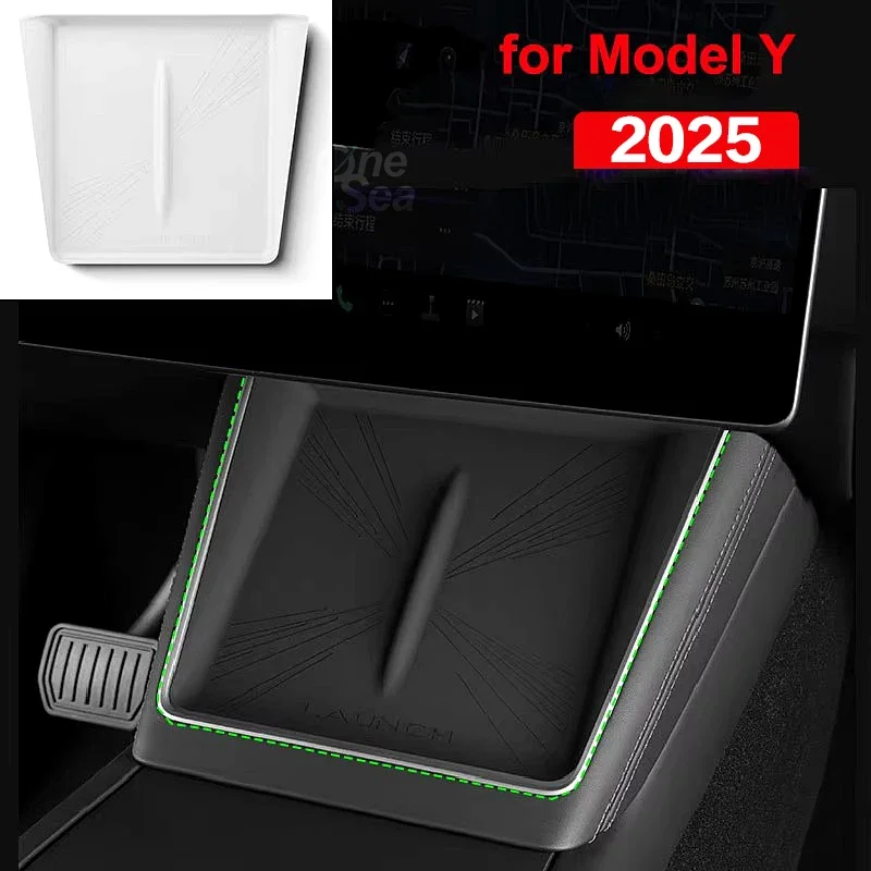 

For TESLA Model Y Launch 2025 Wireless Charging Silicone Pad Central Control Charger Protector Cover Non-Slip Mat MY Accessories