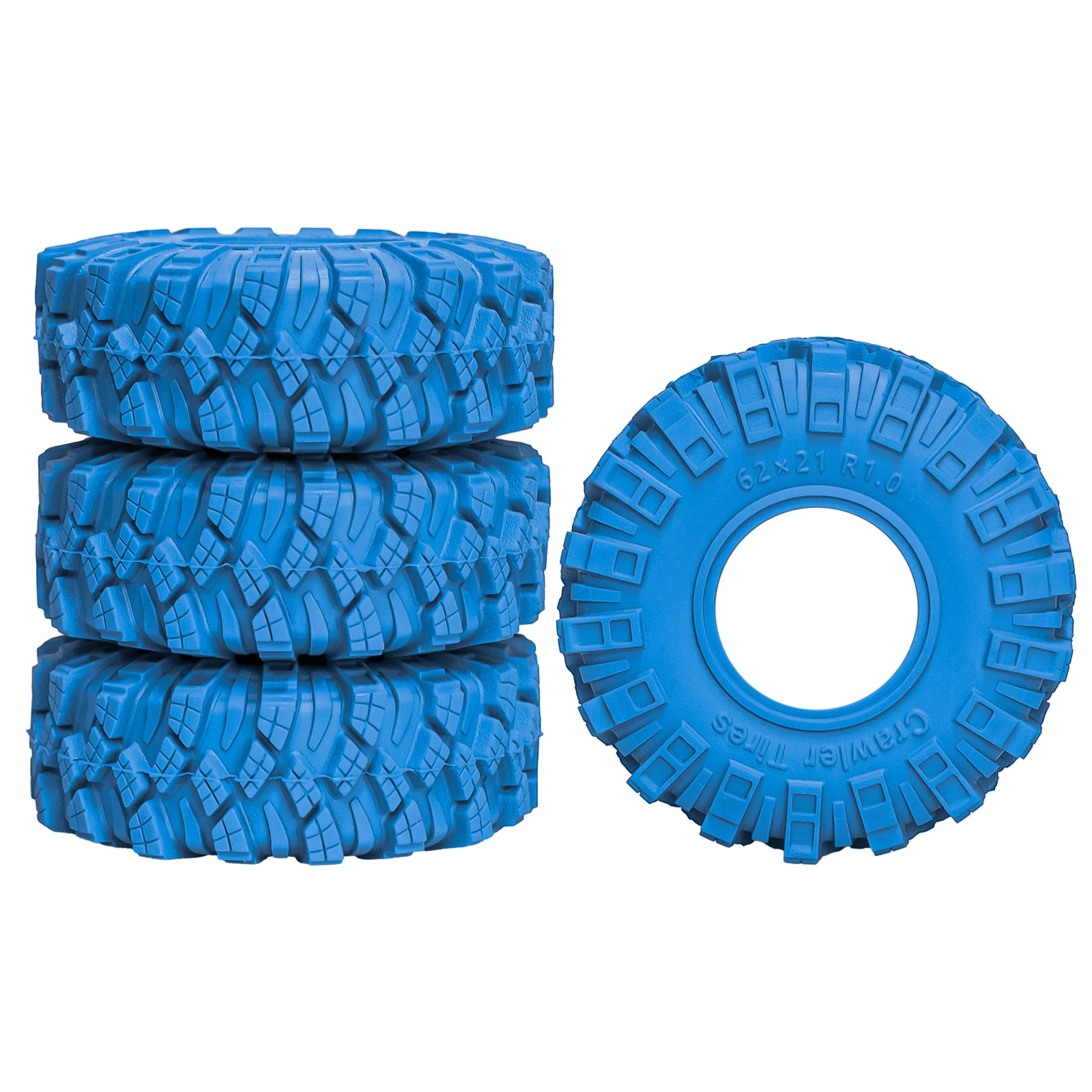 4PCS 1.0 Tires Soft High Grip Colored  All Terrain Tire  with Foam Insert for RC 1/18 1/24 TRX4M SCX24 FCX24 Upgrade Parts