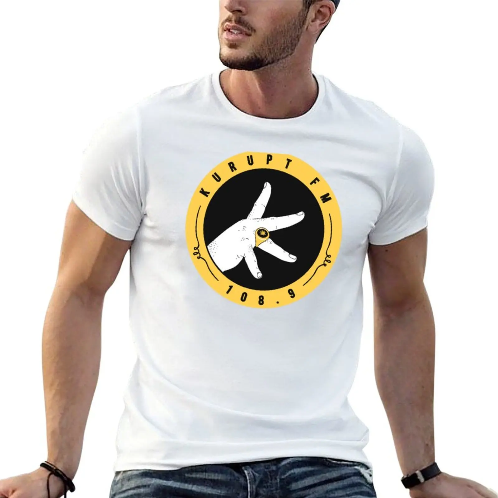 Kurupt FM Logo T-Shirt Sweat Resistant Workout Tee Shirt