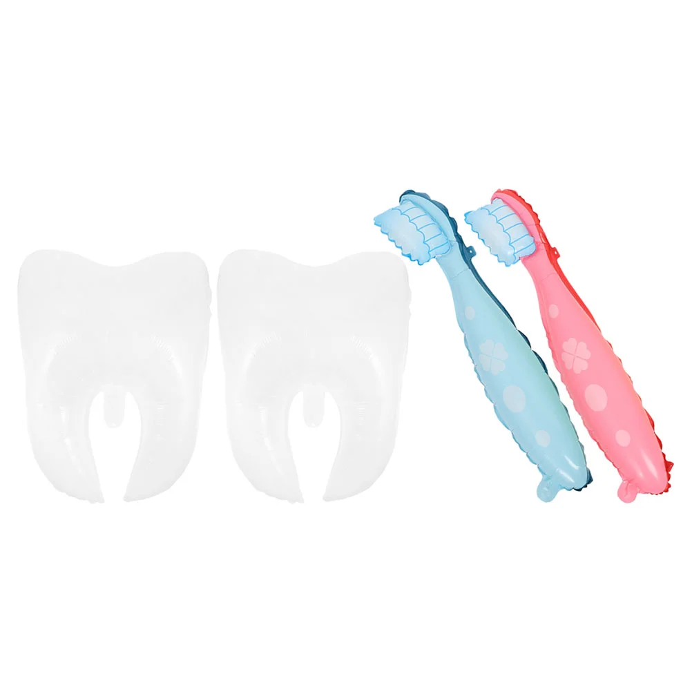 

4 Pcs Ornaments for Kids Tooth Balloon Dentist Themed Balloons Graduation Decorations Dental Party Child