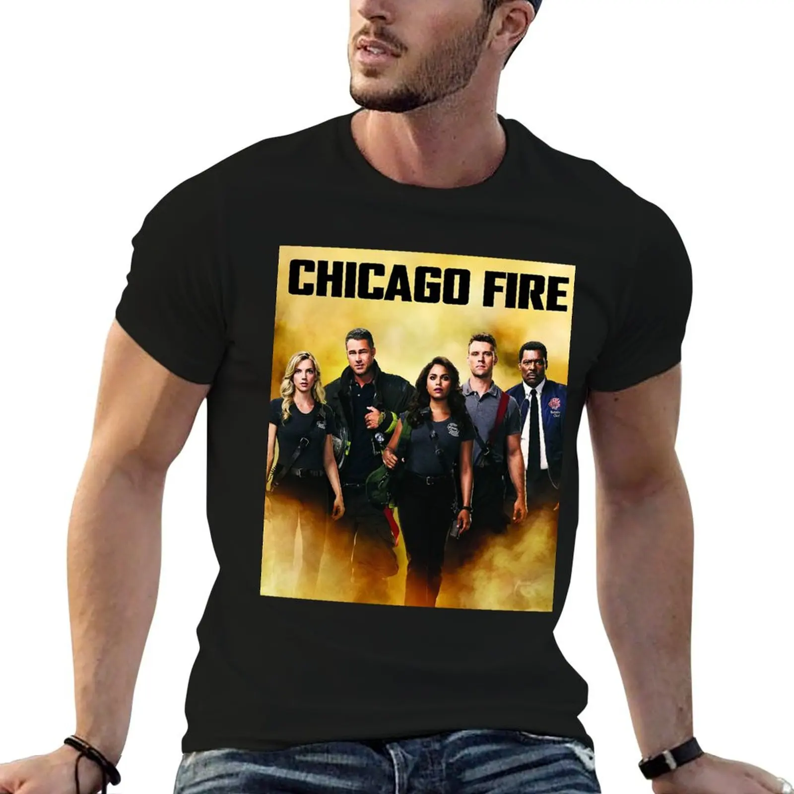 

Chicago Fire one T-Shirt essential t shirt man t shirt heavy cotton man tshirt T-Shirt