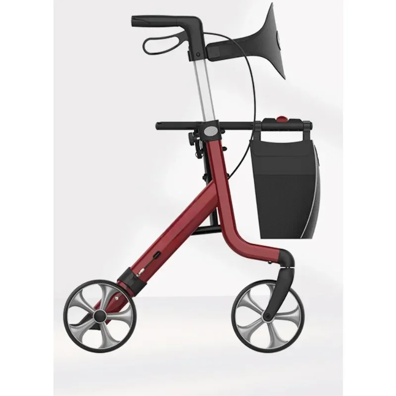 

Elderly walker, can be pushed or sat, free of installation of travel and shopping hand push transportation artifact