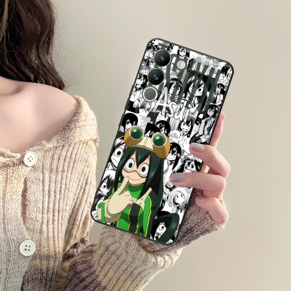 Hero Tsuyu Asui Froppy Cell Phone Case for VIVO Y95 Y93 Y31 Y20 V19 V17 V15 Pro X60 NEX Black Soft Phone Cover Shell