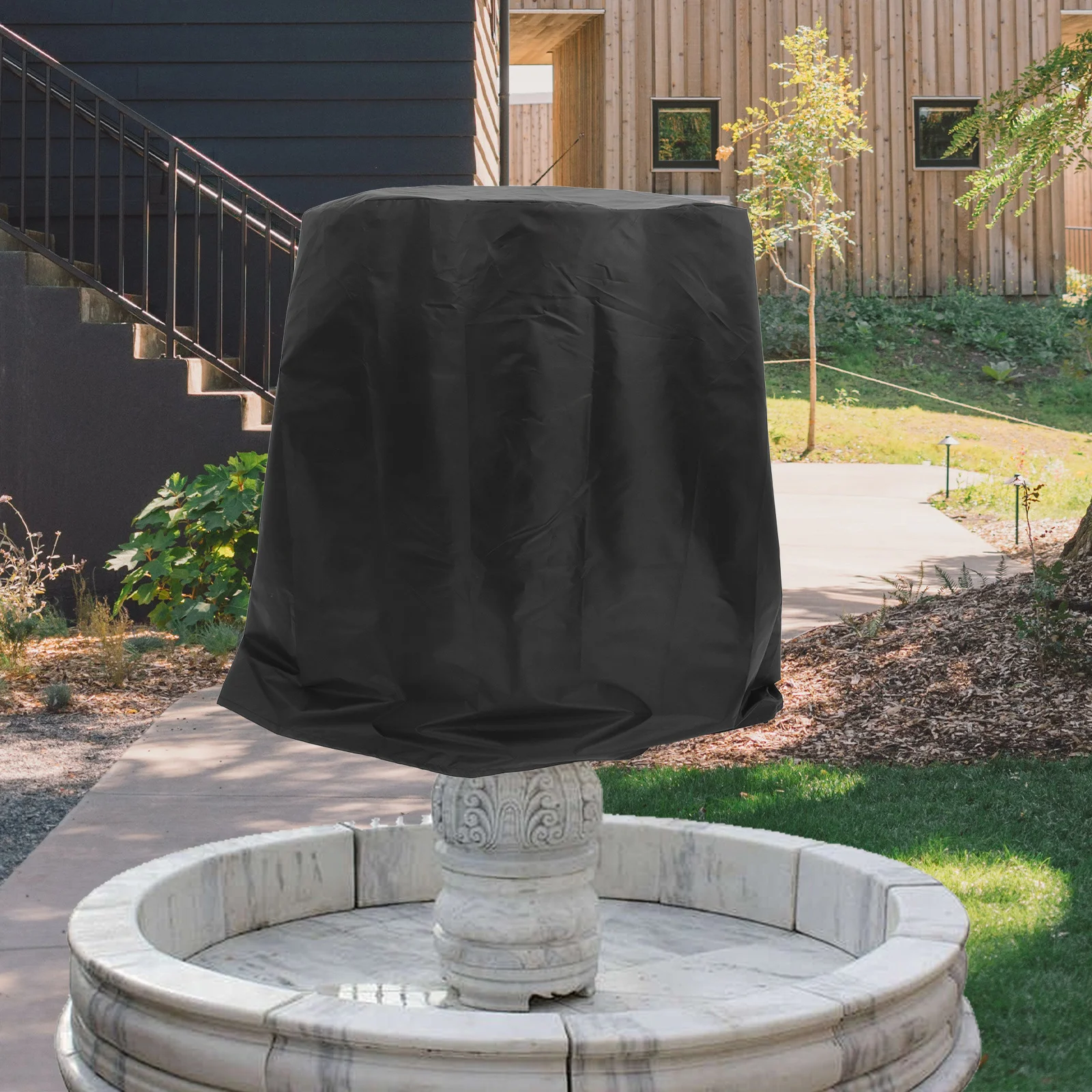 

Bird Bath Cover Heavy Duty Oxford Cloth Waterproof Fountain Guard Drawstring Outdoor Garden Fountain Patio Protector Rain Snow