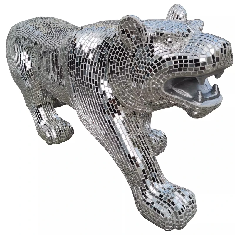 

Handmade lens patch large tiger living room garden art ornament