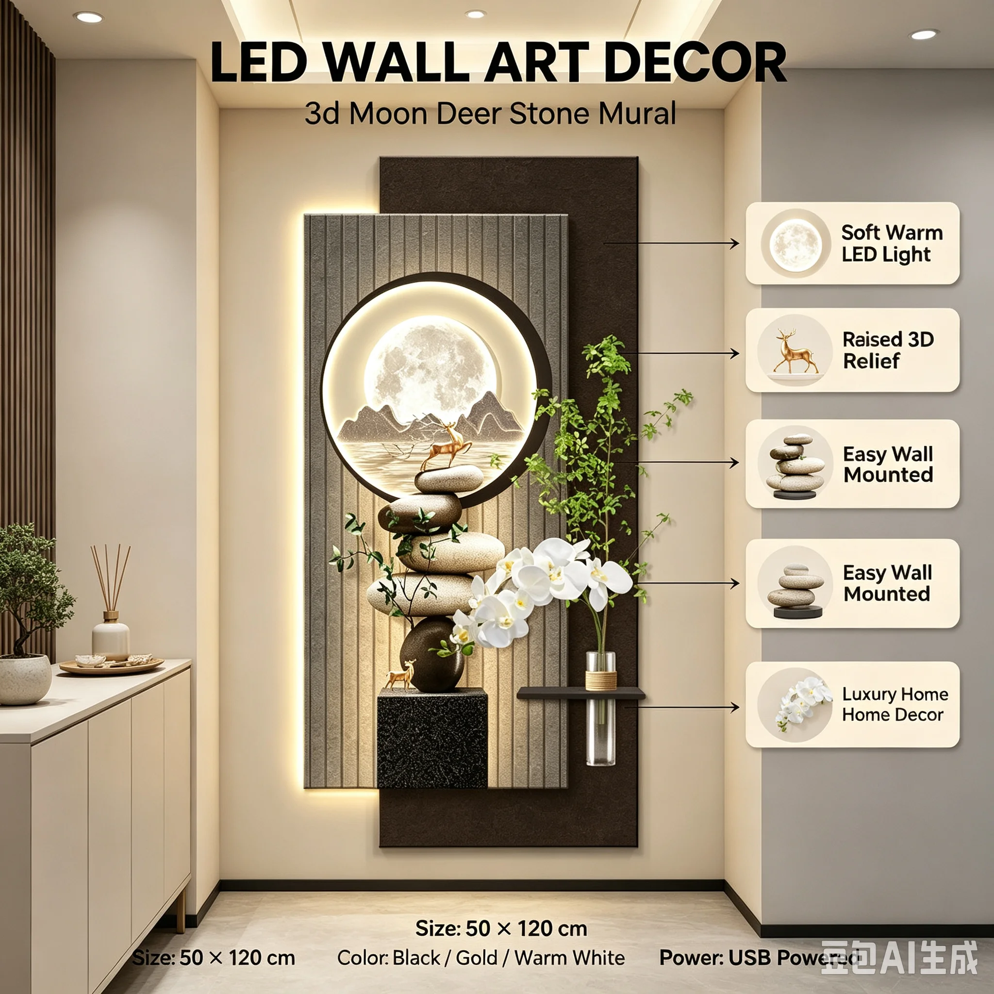 SCY light luxury entrance entrance entrance decorative painting corridor aisle hanging painting mural simple modern high sense