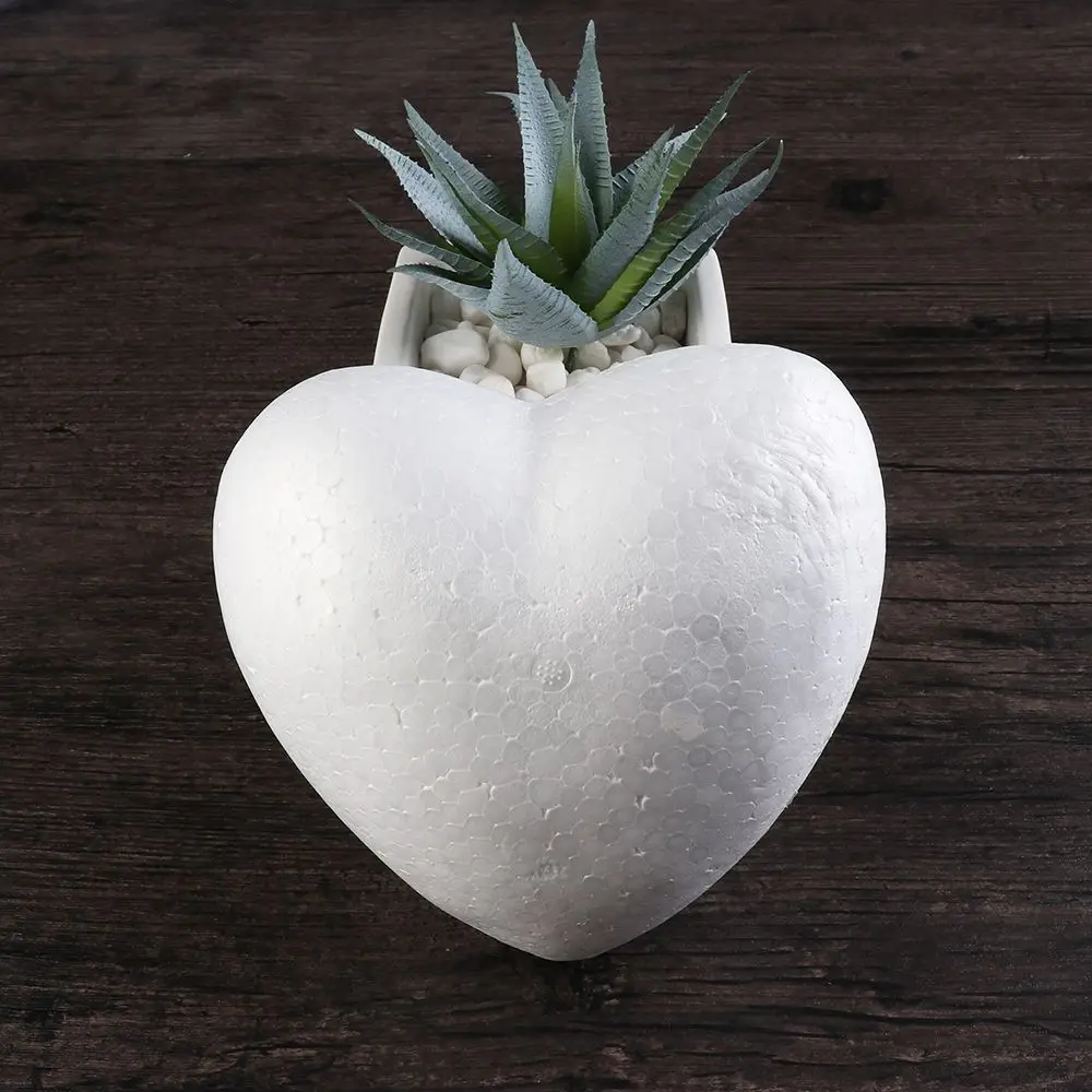 6/8.5/10/15cm New Wedding Decor Kids Favors White Craft Balls Styrofoam Party Decoration Heart Foam Mould