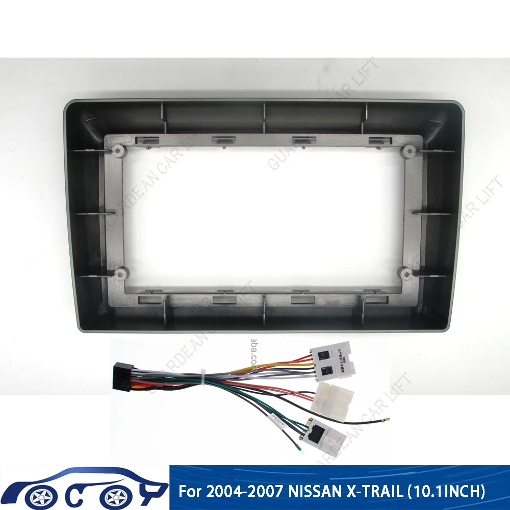 10.1Inch Car Radio Fascias For 2004-2007 NISSAN X-TRAIL Android Stereo Frame Player 2 Din Head Unit Panel Dash Trim With cable