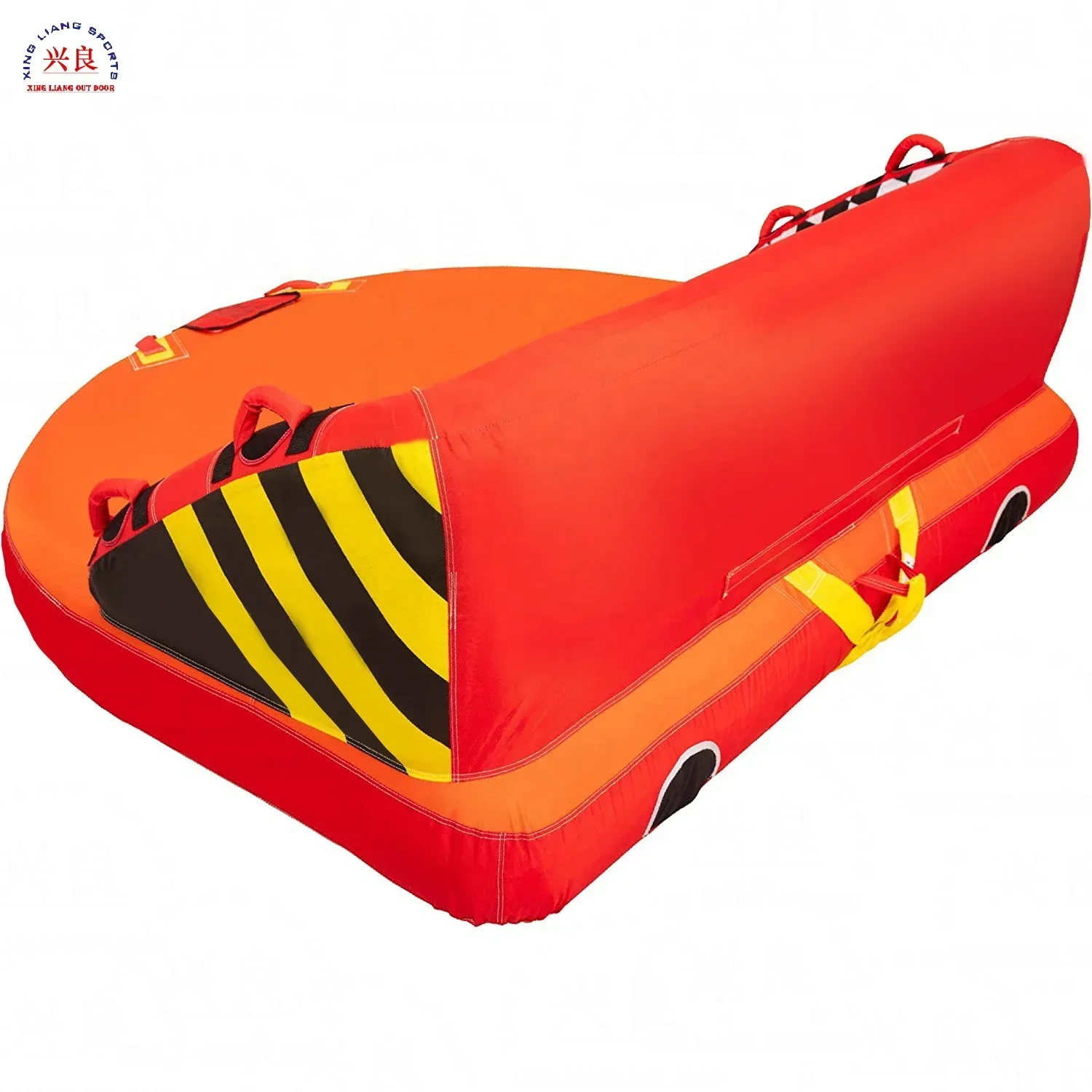 2024 Outdoor Equipment 4 Person Towable Tube for Boating Inflatable  Boat Water Tube  for Watersports Inflatables & Towables