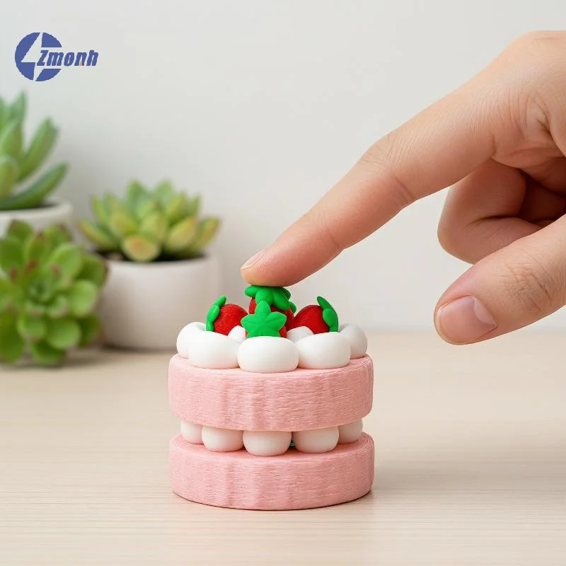 New！3D Printed Dessert Shaped Fidget Clicker Toys Satisfying Click Sound Comfortable Rebound For Stress Relief Kids Adults Home