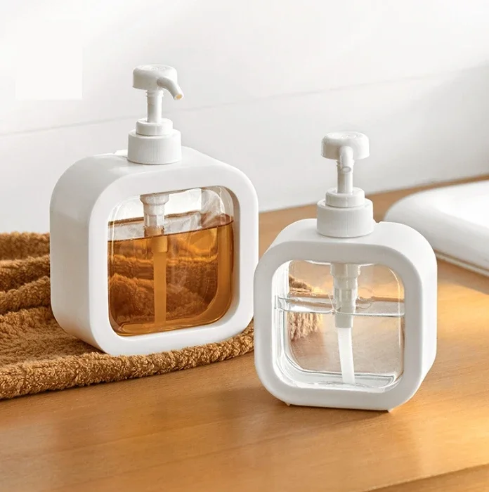 300/500ml Bathroom Soap Dispensers Refillable Lotion Shampoo Shower Gel Holder Portable Travel Dispenser Empty Bath Pump Bottle
