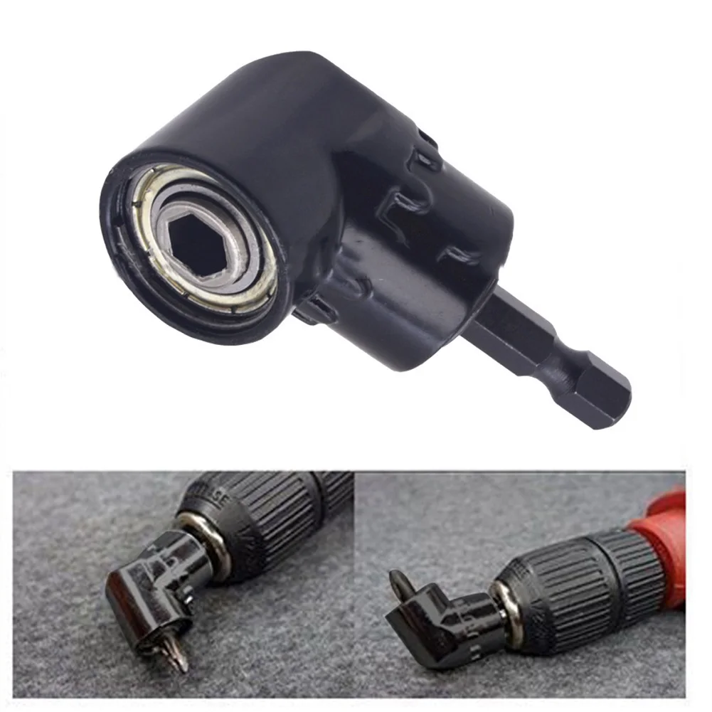 

105 Degree Turning Head Screwdriver Right Angle Drill Adapter Attachment Impact Driver Extension 1/4'' Hex Bit Socket