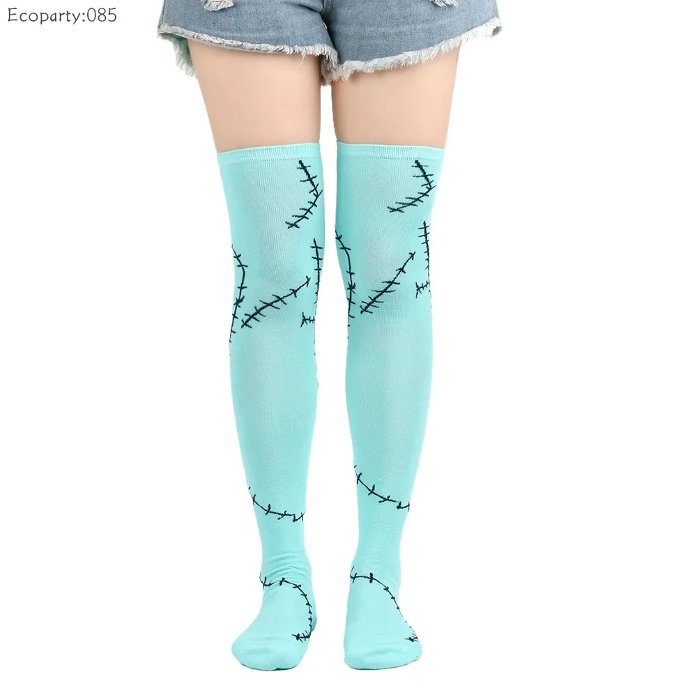 女性の靴下ゴルフセットクリスマス恐怖の夜 Cos サリー手袋靴下コスプレハロウィンコスチュームサリーステッチコスチューム Accessorie