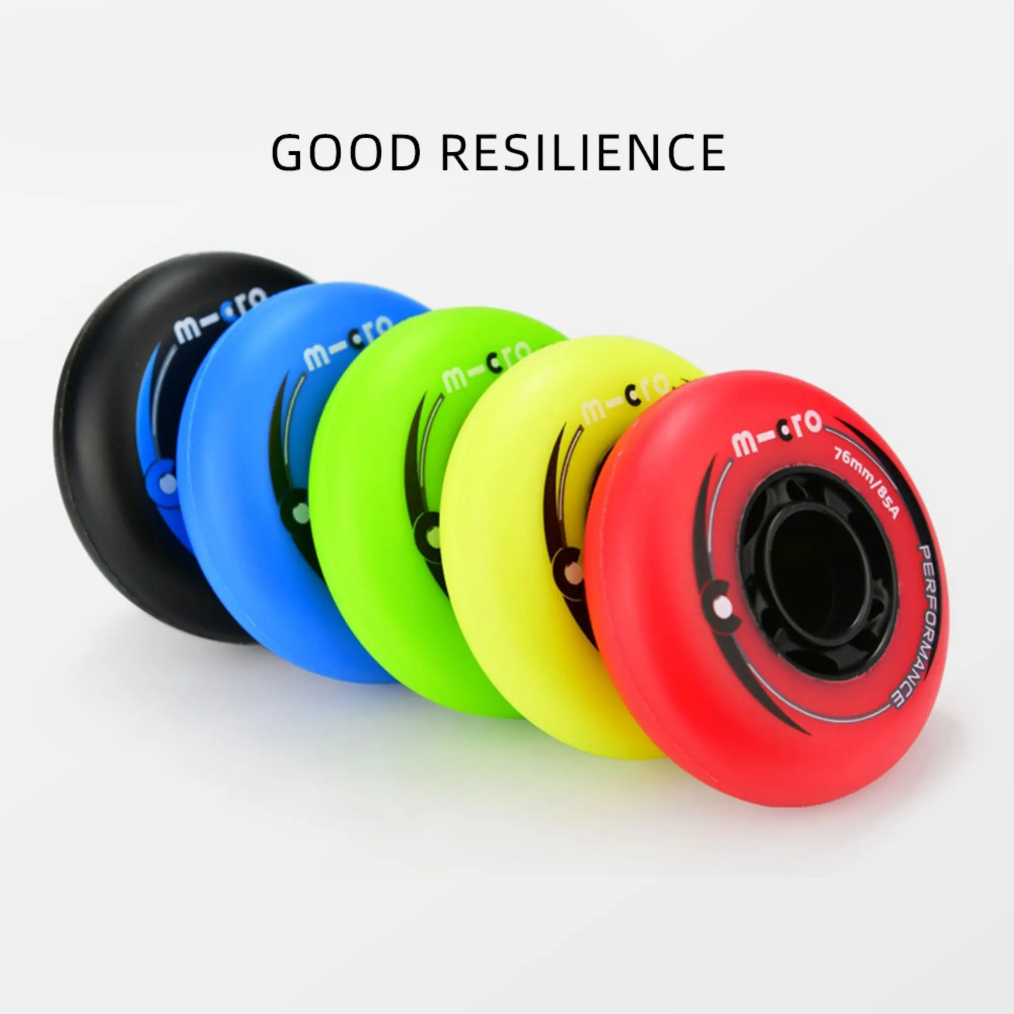 4PCS 76/80mm 3.15Inch 85A Colorful Thick PU Wheel for Slalom Skates, Freestyle Skate Wheels,\