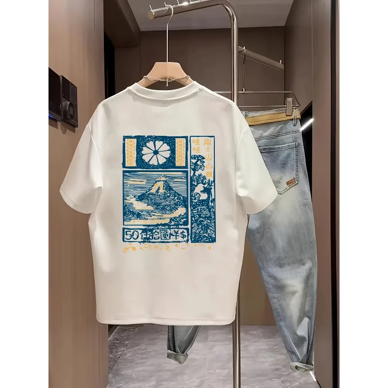 All-match classic short sleeve tee for men. 100% solid cotton, wear-resistant and breathable with timeless minimalist look.