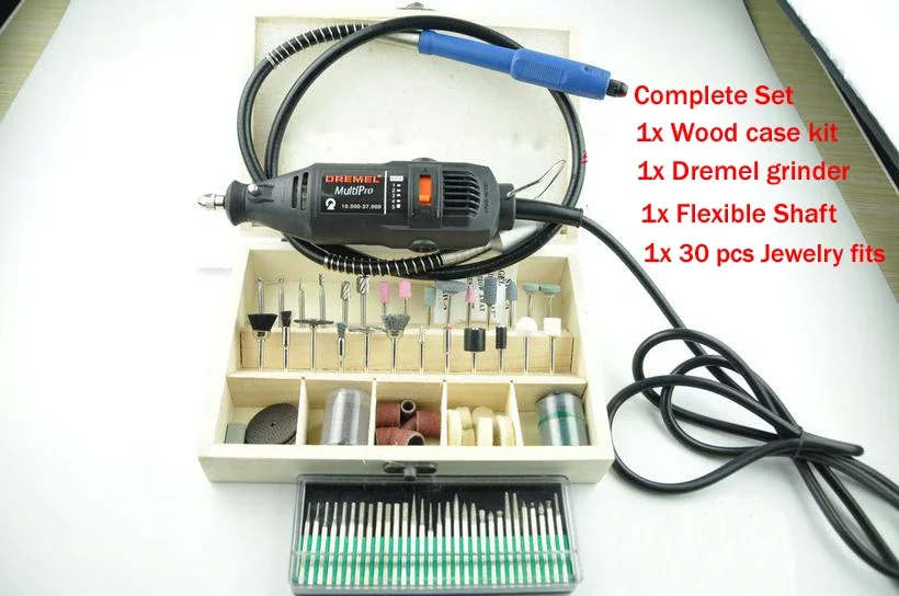 

Hardware Variable Speed Rotary Tool with 100pc &30pc Grinder Tool Set,Flexible Shaft