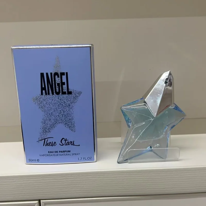 Angel Star Shape Eau De Parfum Spray recargable para mujer, 50ml Perfume de feromonas de lujo elegante fragancia duradera conjunto de regalo