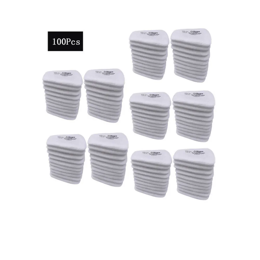 

100pcs 5N11 Industry Dust-Proof Filter Cotton Replaceable For 6200/7502/6800 Chemical Respirator Gas Mask Spraying Painting