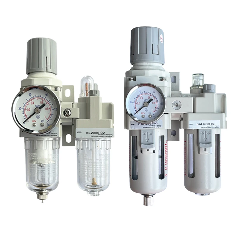 

AC2010-02 AC3010-03 AC4010-04 Pneumatic Pressure Regulator Compressor Air Filter Moisture Oil Water Separator Manual Drainage