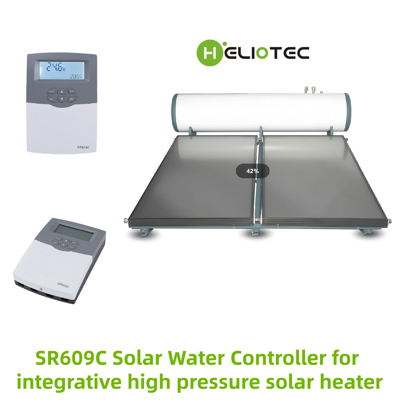 SR609C Solar Heater Controller Suitable for Integrated Heat Pipe Pressurized Solar System Control Electrical Heater 1500W/3000W