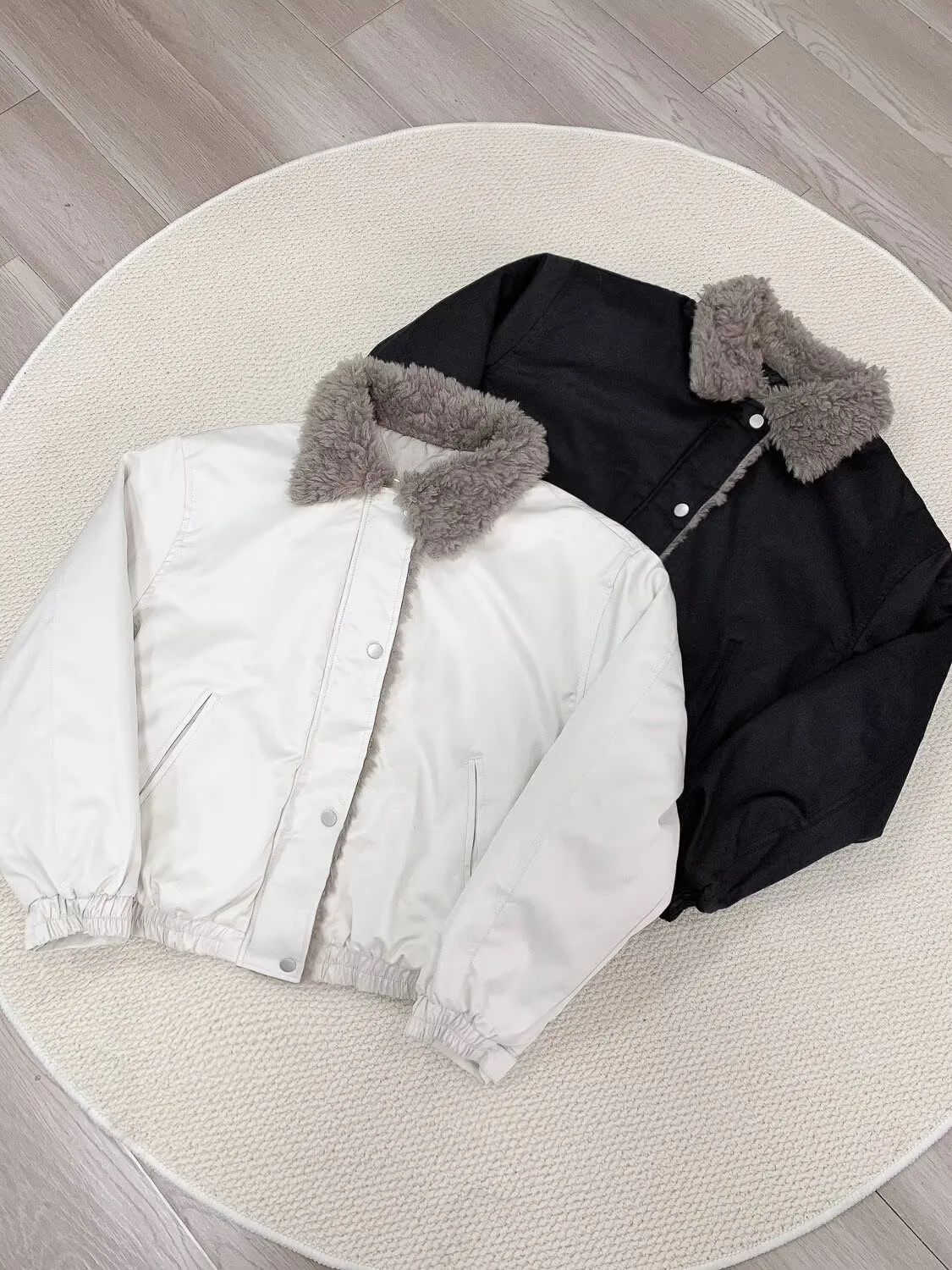 Winter Faux Fur Collar Spliced Cotton Padded Jacket American Casual Fashion Retro Solid Color Simple Loose Men Thick Warm Coat