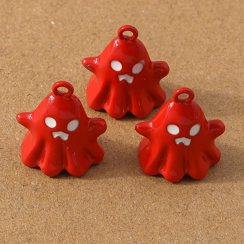 10 pcs 20*17mm niedlichen Emaille Halloween Ghost Charm Anhänger für DIY Halskette Ohrringe Armband Schmuck Zubehör Lieferungen – Detail 5