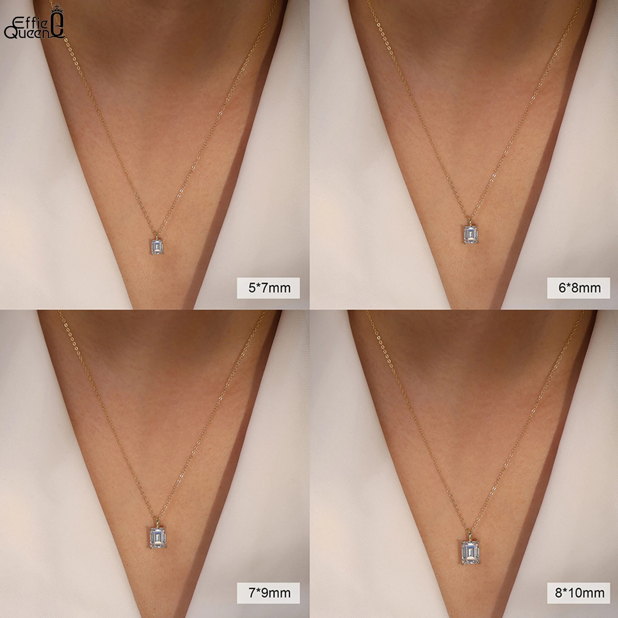 EFFIE QUEEN 인증 1-4CT D 컬러 모이사나 - Moissanite Pendant Necklace Solitaire 리뷰 및 가격