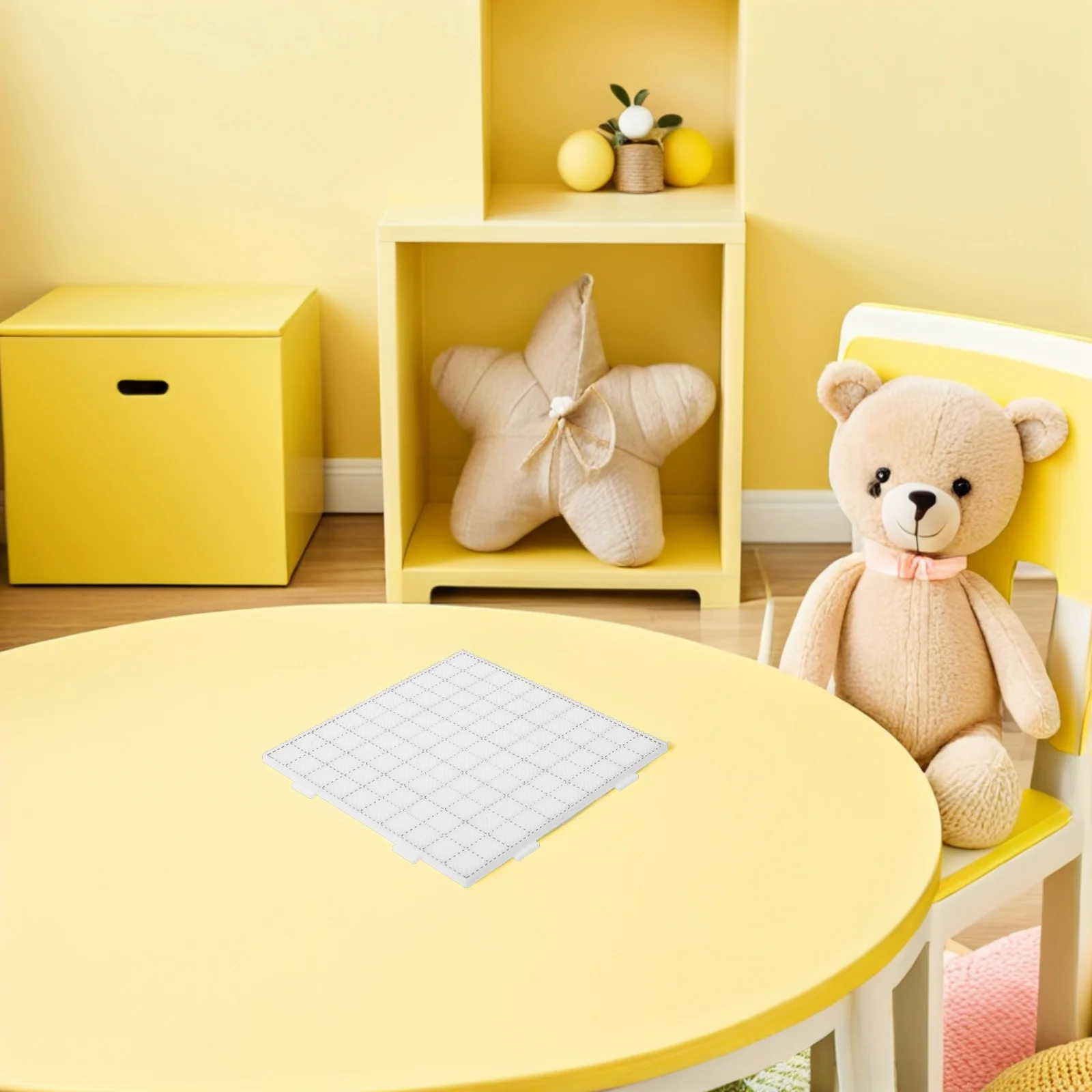 

Bead Board for Kids Creative DIY Jewelry Making Craft Activity Set Sorting Tray with Colorful Plastic Beads Puzzle Mat