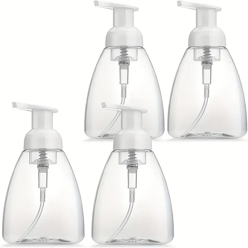 

4/8pcs Refillable Foam Soap Dispenser with Pump Plastic Fan/ Soap Bottles Bathroom Hotel Kitchen Soap Dispensers Cost-Effective