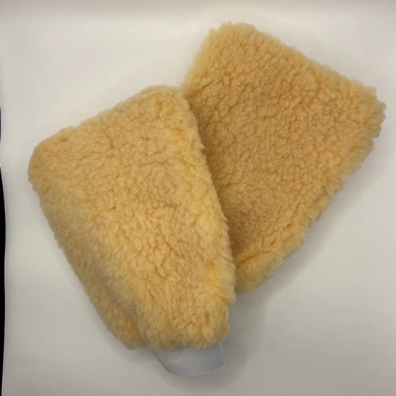Double-sided Imitation Wool Hand Cleaning Gloves for Car Washing and Beauty