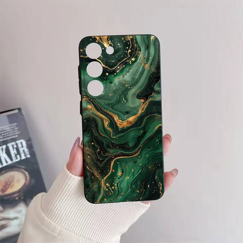 Marble Art Fashion Pattern  Phone Case For Samsung Galaxy A73,91,80,72,51,53,52,71,22,5G,Note,J7,8,9 Soft Black Cover