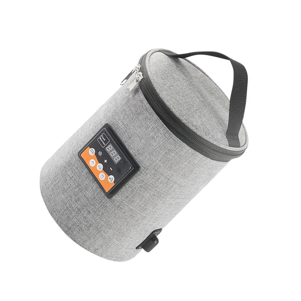 Baby Milk 12V Bottle Warmer Food Warming Temperature Display Storage Bag Picnic Insulation Capacity Handbag Car Travel