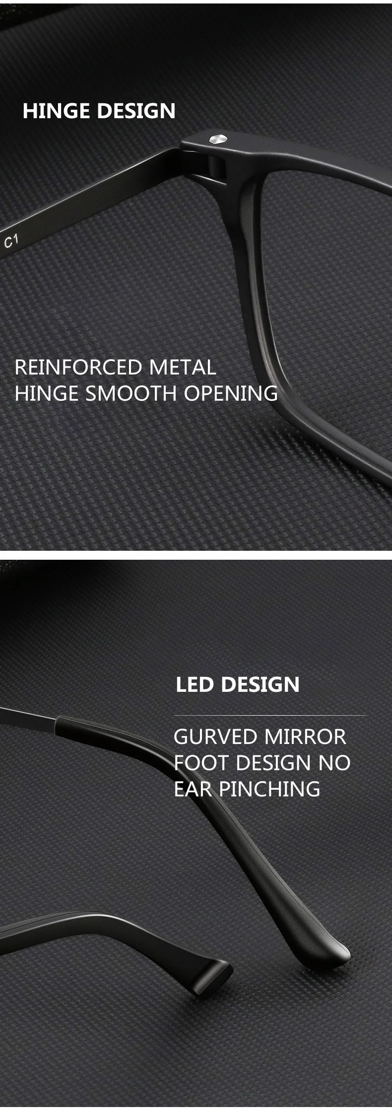 Ultraleichte photochrome Titan-Lesebrille für Männer, Presbyopie-Brille, Harzlinse + 0,5, 0,75 1,75 2,5 – Detail 7