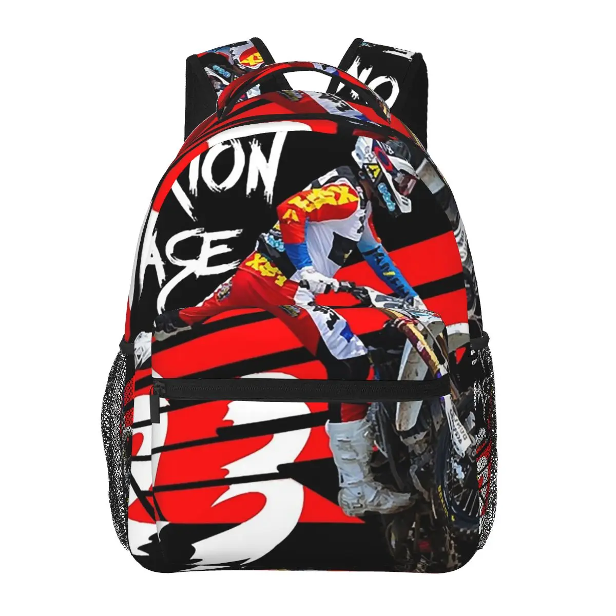 

Chase Sexton 23 Motocross Supercross Backpacks Boys Girls Bookbag Students School Bags Cartoon Laptop Rucksack Shoulder Bag