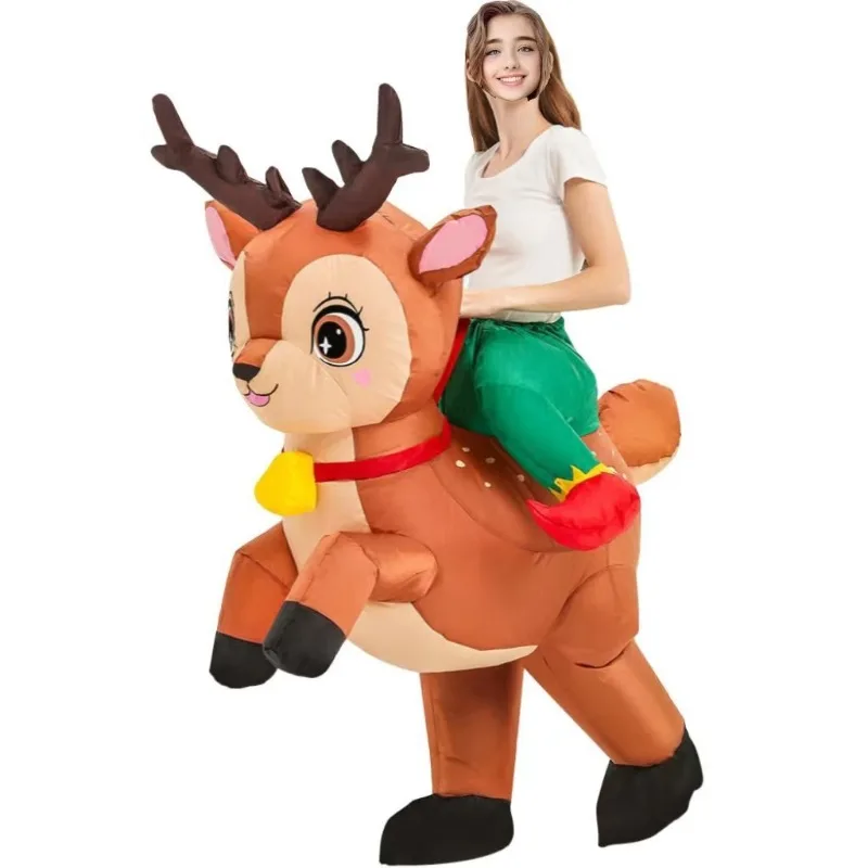 Christmas Cycling Reindeer Inflatable Costume Party Props Large-scale Event Performance Costumes