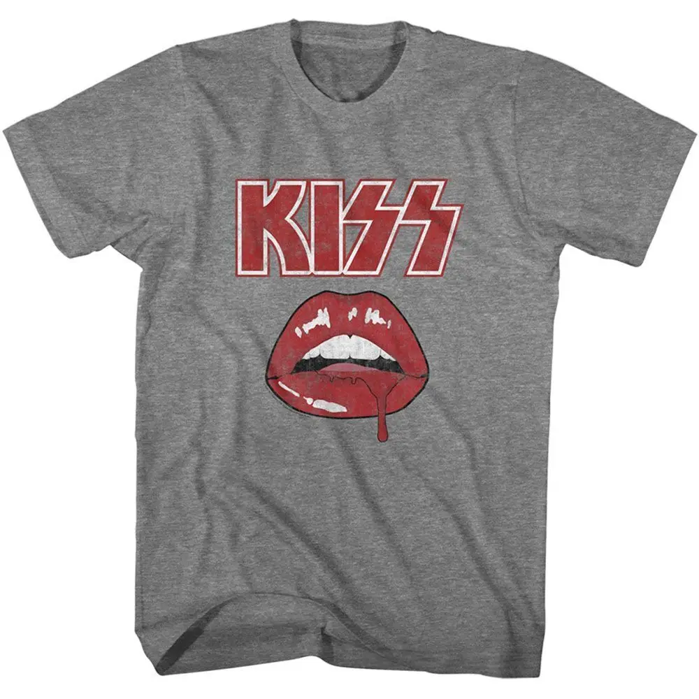 Kiss Lips Drip Rock And Roll Music Band T Shirt