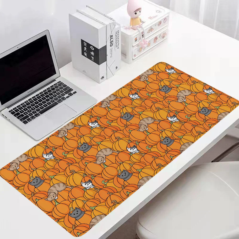 HALLOWEEN PUMPKIN CATS Mause Pad Gaming Mat Pc Gamer Desktops Mouse Mats Desk Accessories Office Mousepad Keyboard Extended Xxl