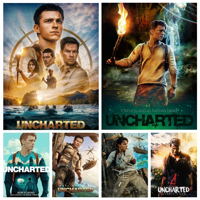 

Uncharted Movie Tom Holland Diamond Painting Wall Art Cross Stitch Drake Picture Full Drills Embroidery Handwork Home Decor