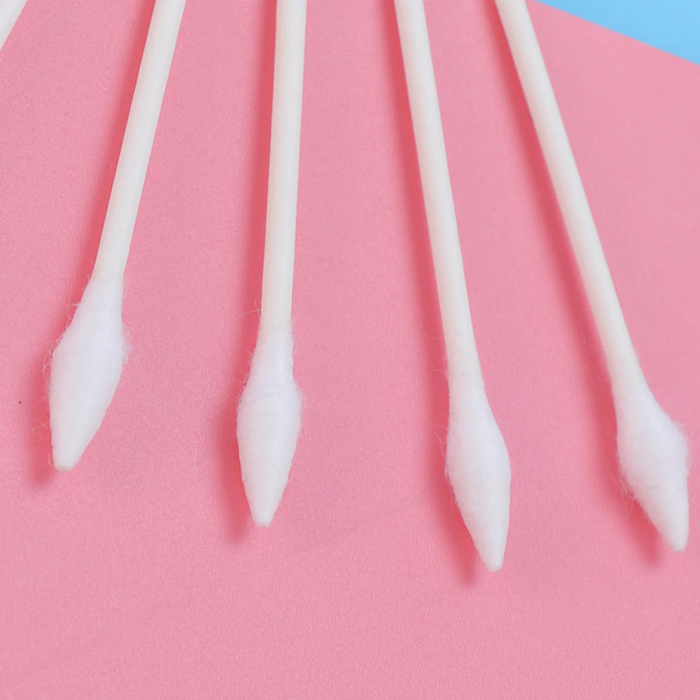 

600pcs 3 Boxes Pcs Cotton Makeup Cotton Swab Swabs Beauty Cleaning Disposable Double Head Makeup Tools White Paper