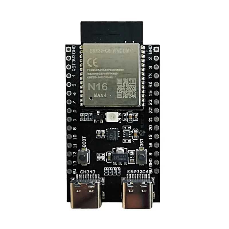 ESP32-C6-Devkit N16R2 ESP32-C6 16MB Flash ESP32 Wifi+Bluetooth Internet Of Things ESP Development Board Core Board