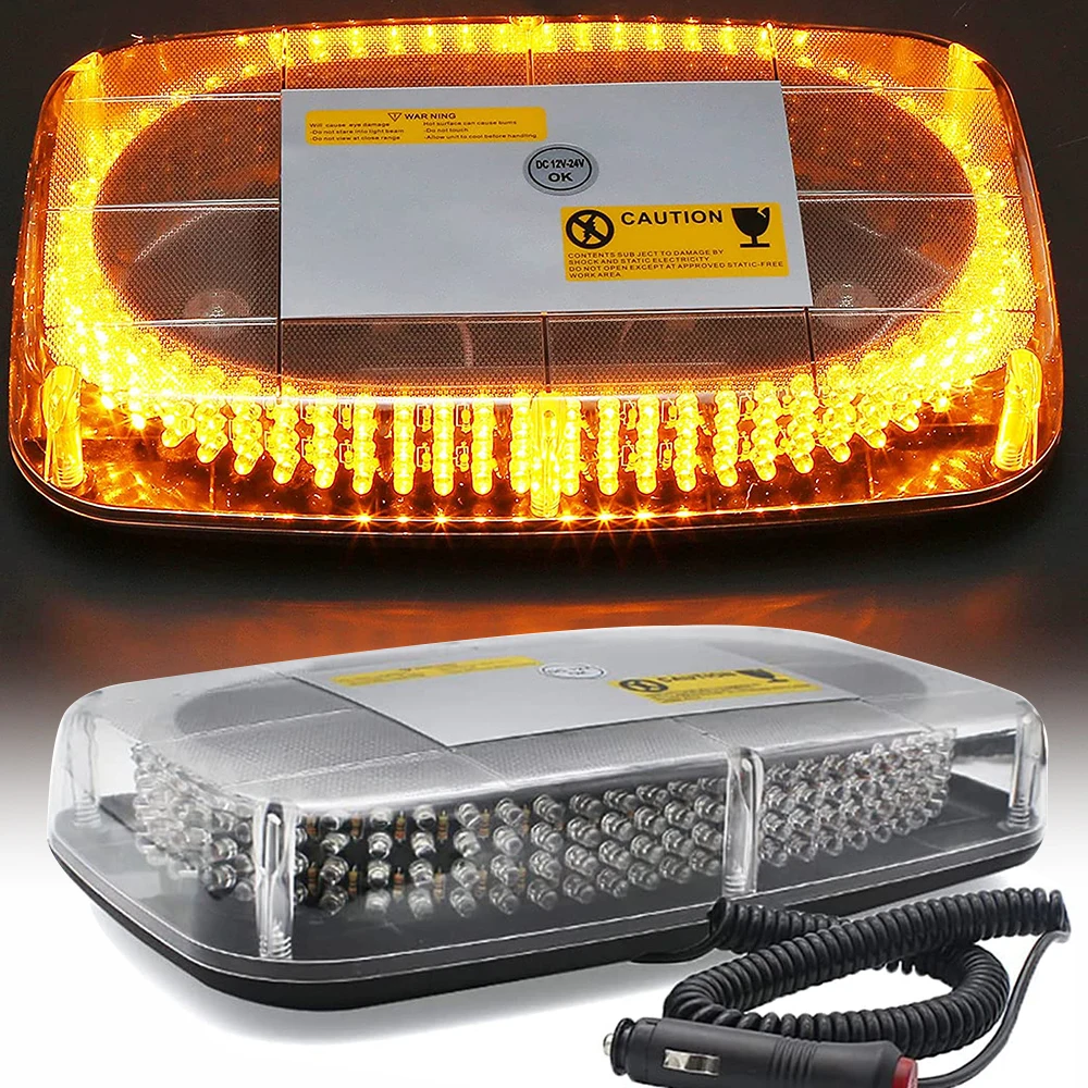 240 LED Police Light For Car Amber 12V Emergency Vehicle Roof Strobe Warning Lights Beacon Traffic safety Flashing signal lamp