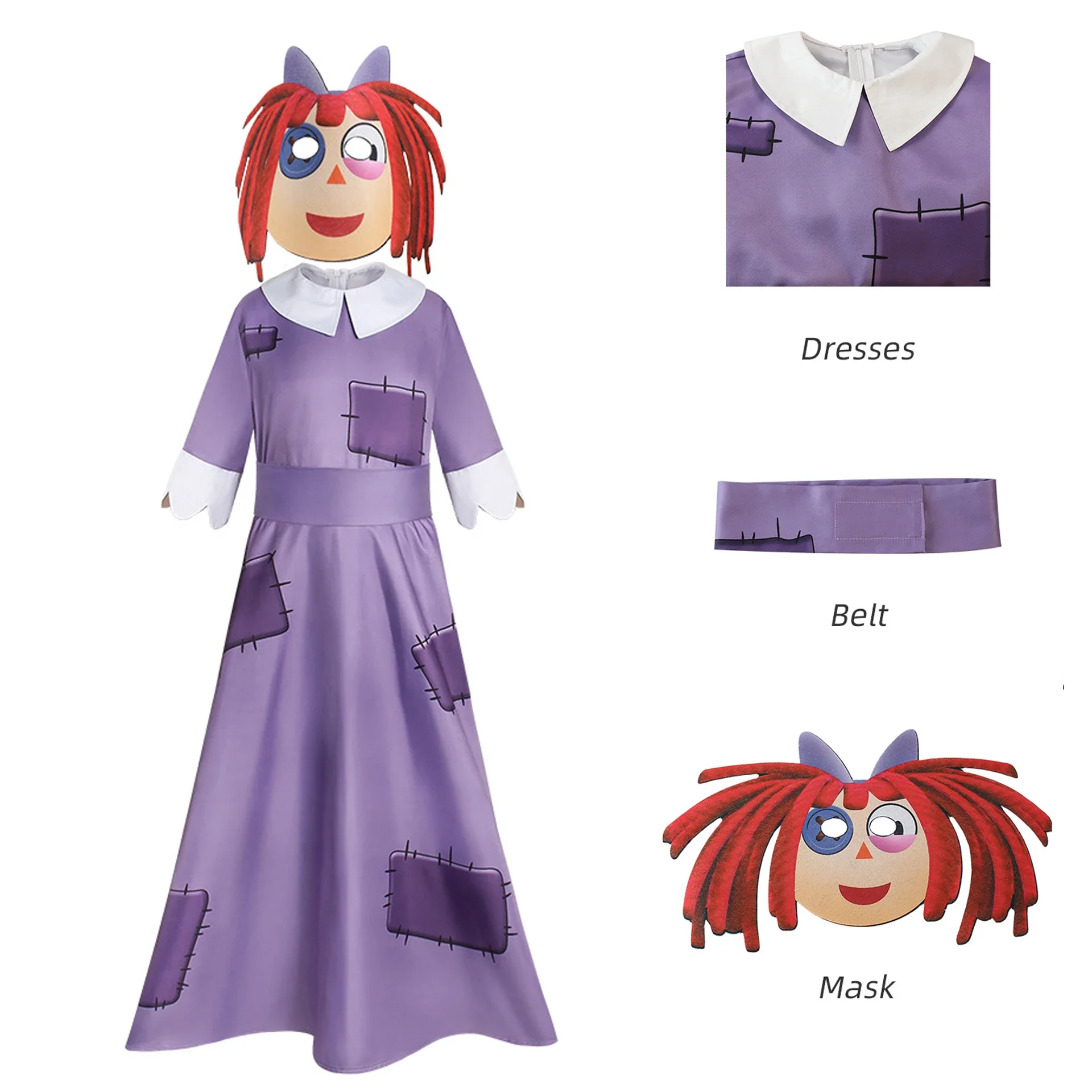 2025Anime Incredibile Circo Digitale Cosplay Pomni Costume Cosplay Halloween Ragatha Jax Caine Teatro Bambini Divertente Cosplay