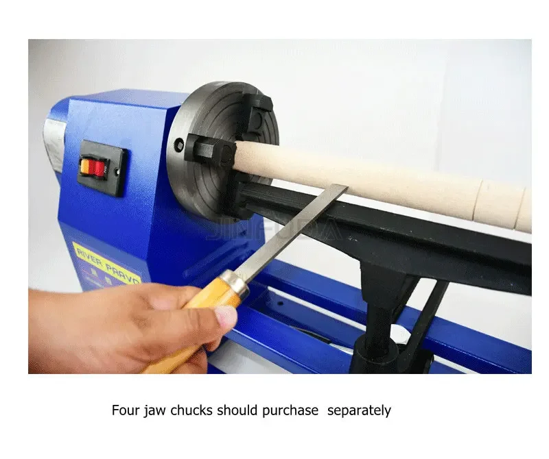 Small household DIY adjustable speed multifunctional lathe 370W wood rotary tool mini chuck lathe