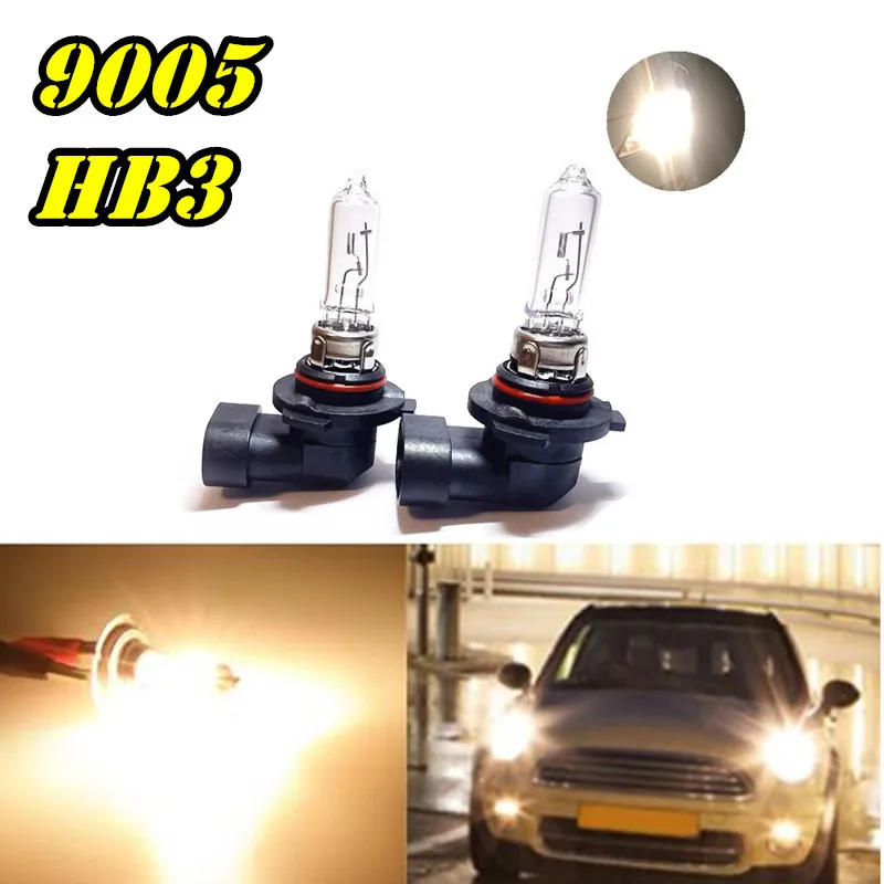 Wholesale 10Pcs 9005 12V65W Car Halogen Headlight Bulbs Clear 3200K HB3 Quartz Glass High Beam Auto Lamp for Vehicle
