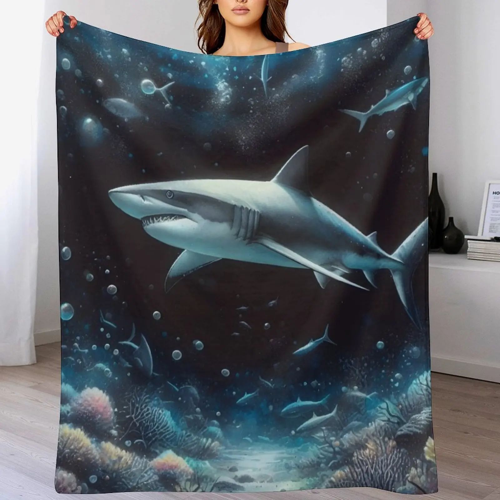 

Shark Throw Blanket All Season Soft Lightweight Blanket for Home