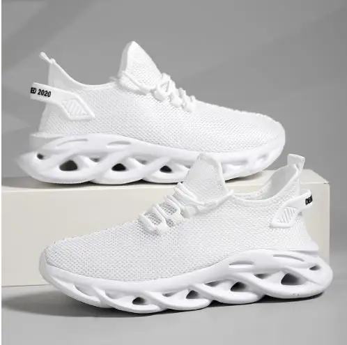 

Men's Casual Sports Shoes with Brown Outdoor Breathable Mesh and Women's Light Shock-absorbing Black Tennis Shoes